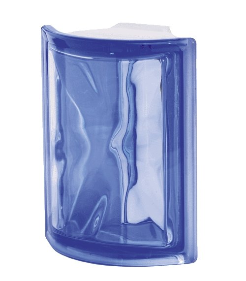 Luksfer pustak szklany Angolare Blue O Seves Design Luksfer pustak szklany Angolare Blue O Seves Design