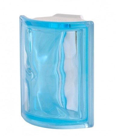 Luksfer pustak szklany Angolare Aquamarina O Seves Design Luksfer pustak szklany Angolare Aquamarina O Seves Design